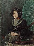 unknow artist Portrait of a Boy in Navy dress china oil painting artist